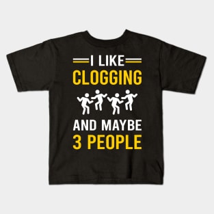 3 People Clogging Clog Dance Clogger Kids T-Shirt